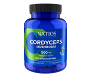 NATIOS Cordyceps Extract, 500 mg, 40% polysaccharides, 90 vegánskych kapsúl