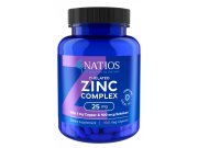 NATIOS Zinc Chelated Complex, Zinok, selén a meď, 25 mg, 100 vegánskych kapsúl