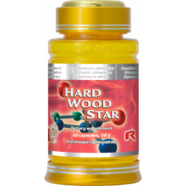 Hard Wood star, doplňky stravy pro muže, Kotvičník, rhodiola, taurin, podpora erekce