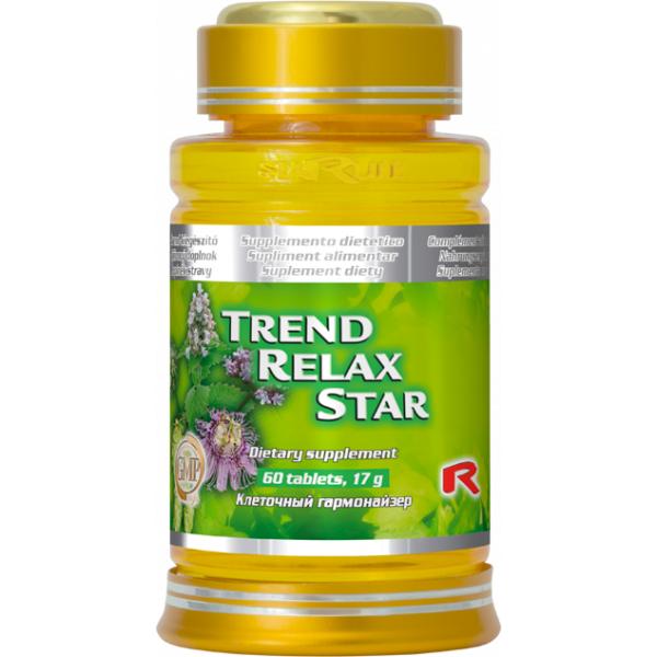 Trend Relax star - bylinný produkt a kozlíkem, mučenkou a chmelem, pro uklidnění a klidný spánek